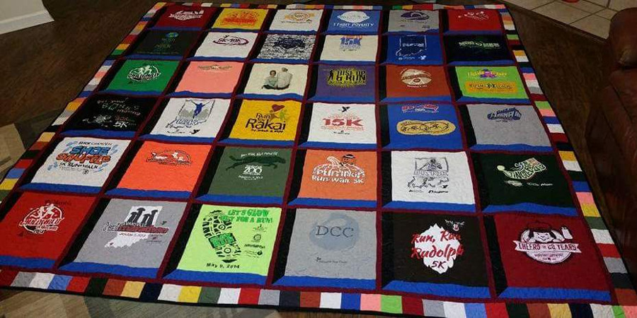 Buy > send t shirts make quilt > in stock