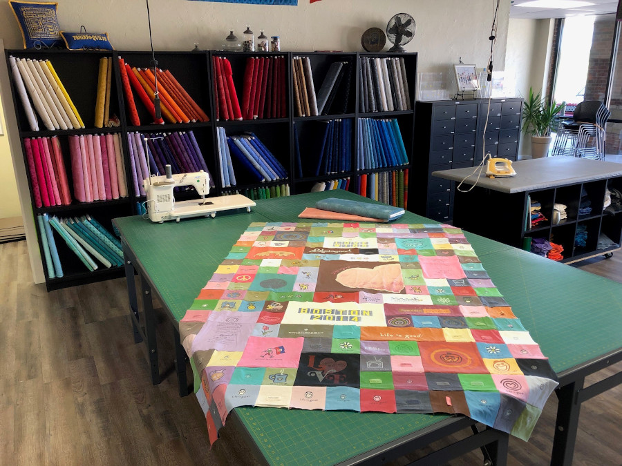 Quilting studio for Trish Maxwell at Journey Quilting Company