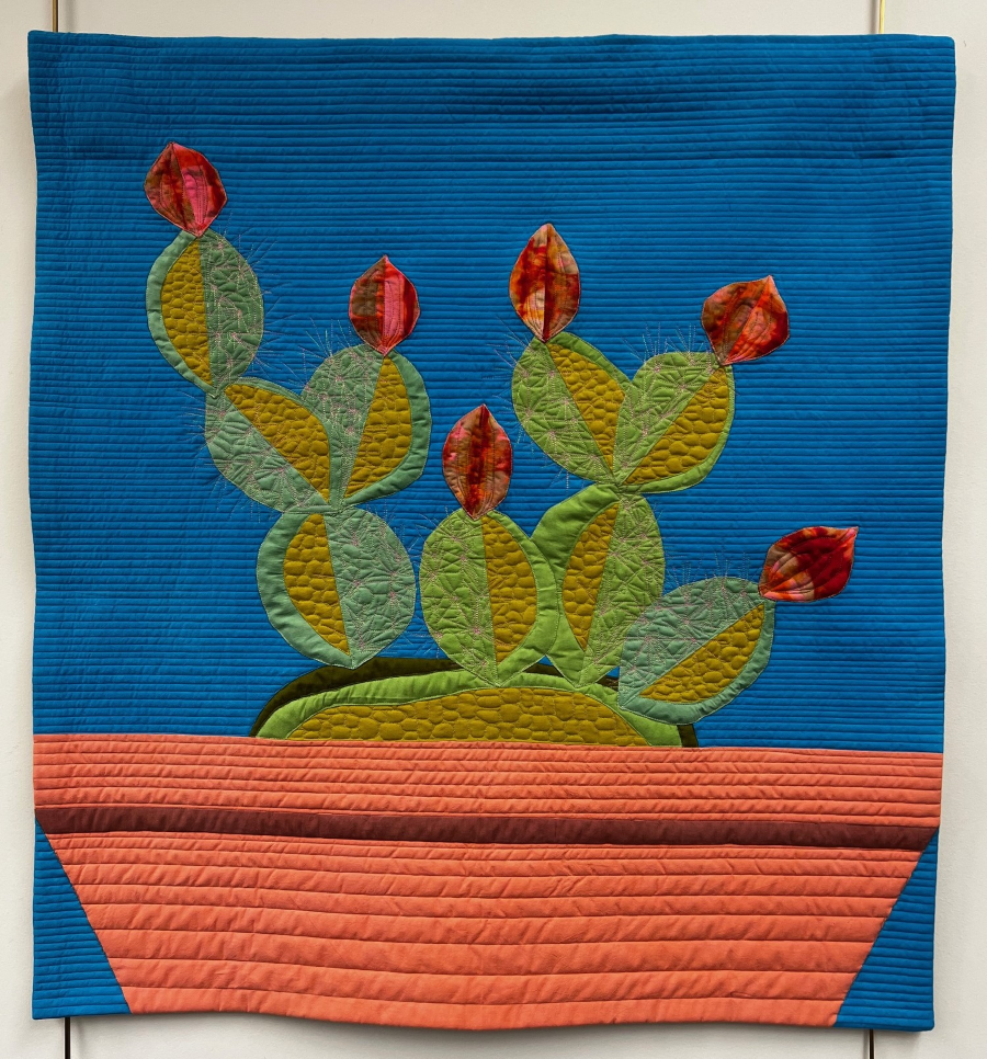 Desert Cactus art quilt by Arlene Blackburn