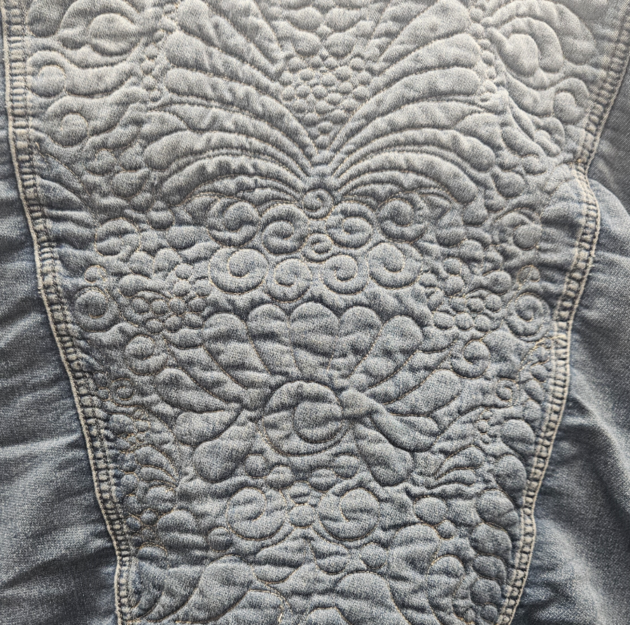 Quilted jacket closeup