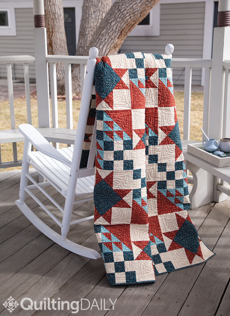 Patriotic star Quilt of Valor